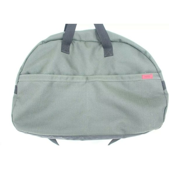 Hugo Boss Unisex Hunter Green Canvas Shoulder Carry On Tote Bag Large - Picture 2 of 8